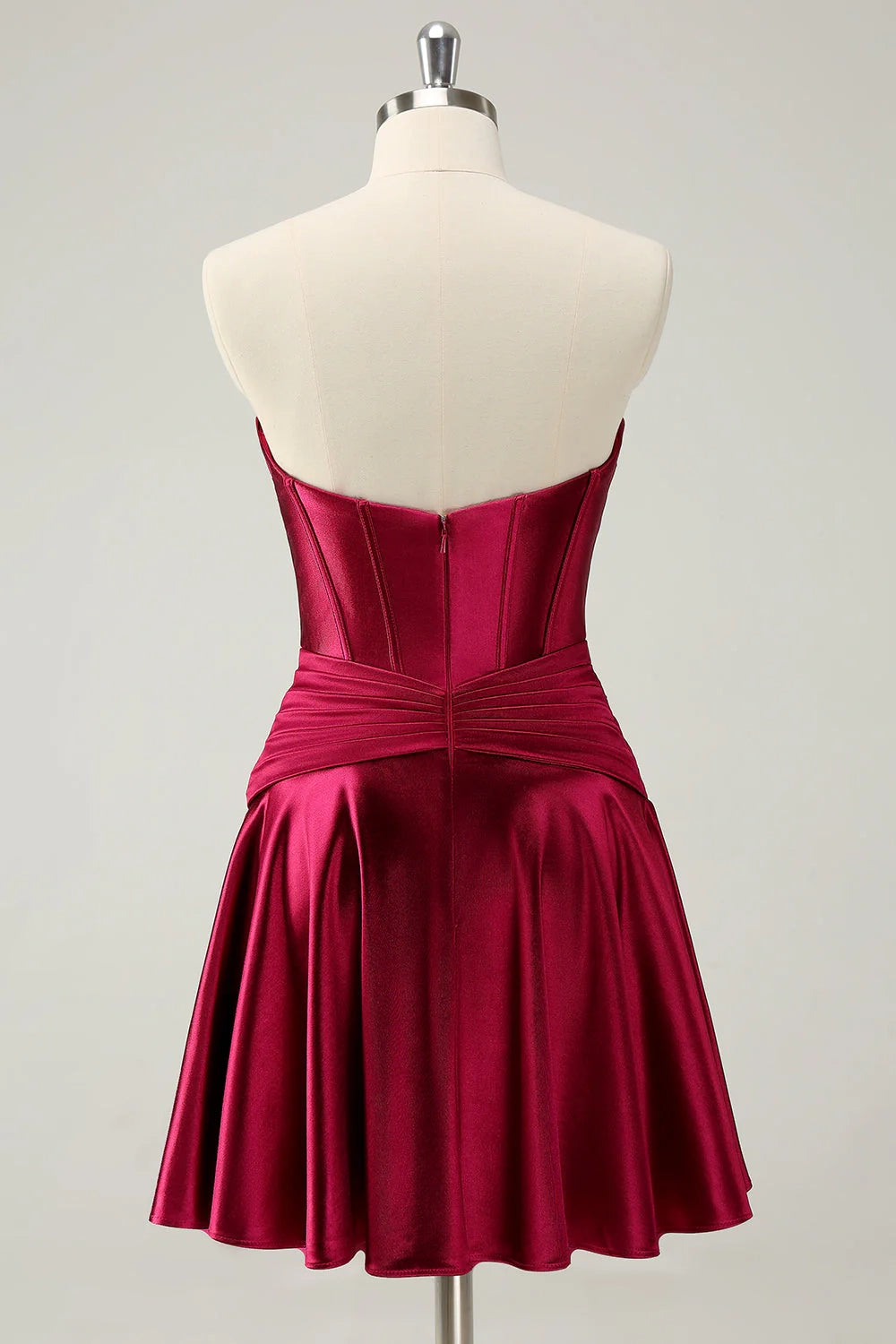 OKBBN's charming A-line off shoulder satin short Homecoming Dresses