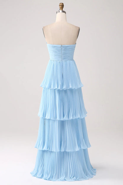 OKBBN's charming A-line sweetheart layering and chiffon Bridesmaid Dresses
