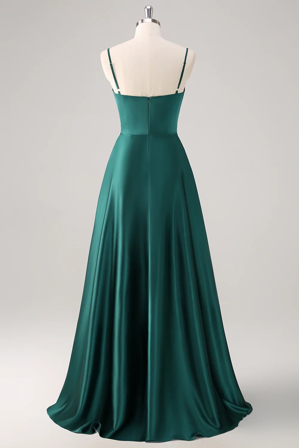 OKBBN's charming A-line thin shoulder strap with pleated satin Bridesmaid Dresses