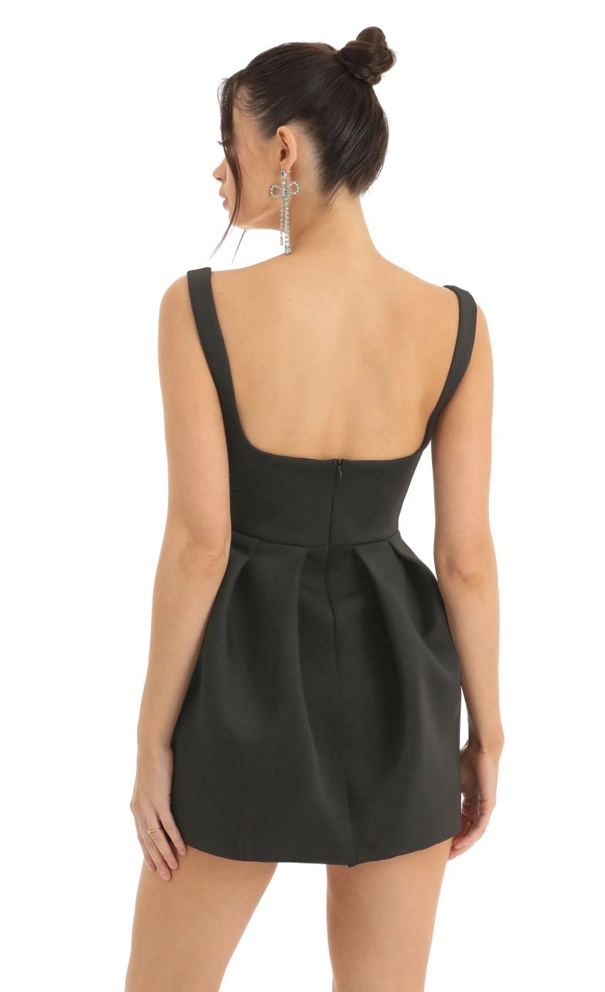 OKBBN's charming A-shaped wide shoulder strap sleeveless square neck Homecoming Dresses