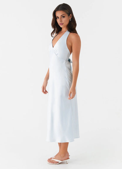 OKBBN's charming diagonal cut, fully lined chest pleats, smooth and natural Prom Dresses