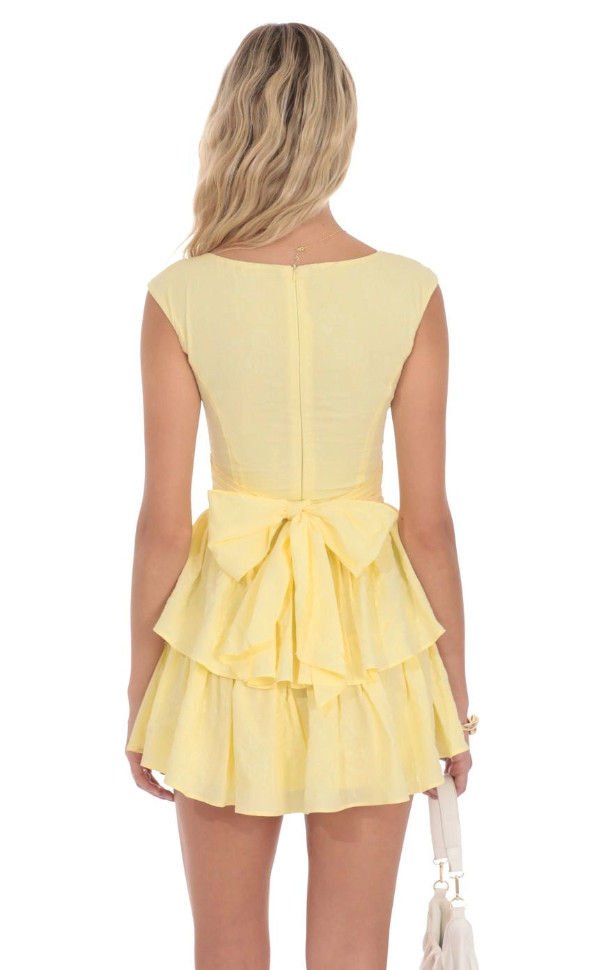 OKBBN's charming floral jacquard wide shoulder straps with ruffled edges Homecoming Dresses