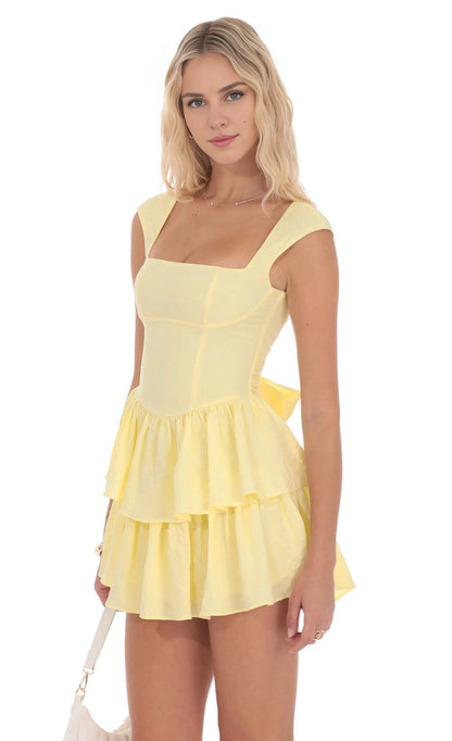 OKBBN's charming floral jacquard wide shoulder straps with ruffled edges Homecoming Dresses
