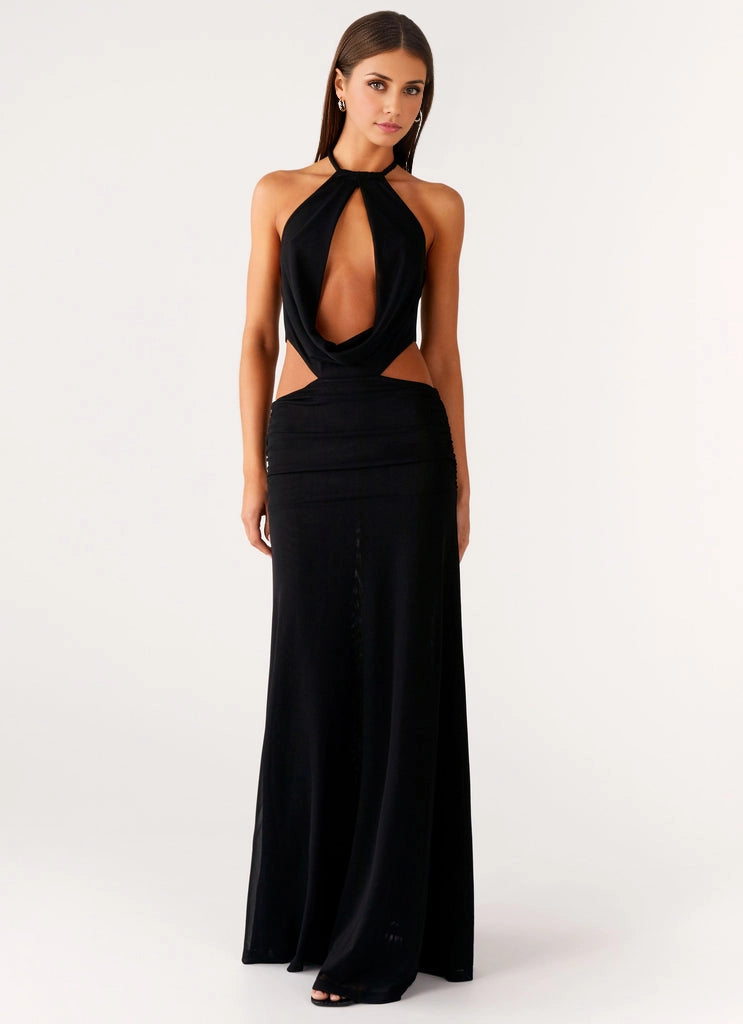 OKBBN's charming fully lined elastic mesh fabric, long front grille with hollowed out back straps and pleated Homecoming Dresses