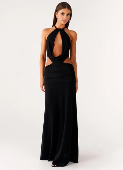 OKBBN's charming fully lined elastic mesh fabric, long front grille with hollowed out back straps and pleated Homecoming Dresses