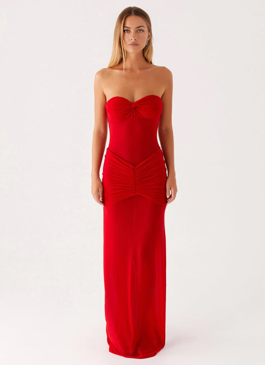 OKBBN's charming heart-shaped neckline pleated tight corset is lightweight and elegant Prom Dresses