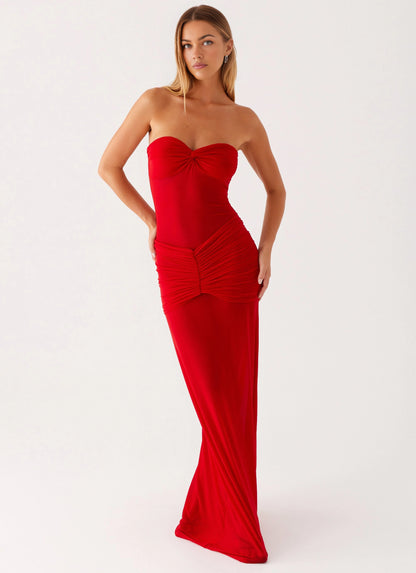 OKBBN's charming heart-shaped neckline pleated tight corset is lightweight and elegant Prom Dresses