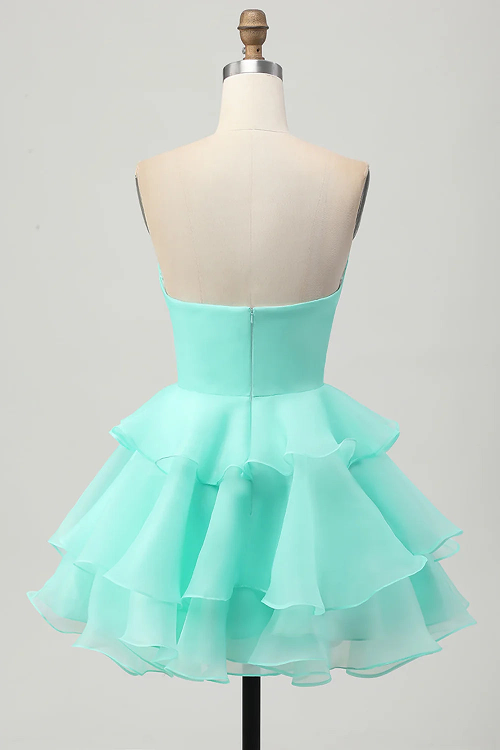 OKBBN's charming layered off shoulder A-line hollow short Homecoming Dresses