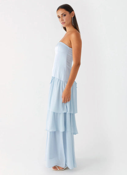 OKBBN's charming layered ruffled sleeveless off shoulder Homecoming Dresses