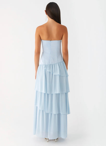 OKBBN's charming layered ruffled sleeveless off shoulder Homecoming Dresses