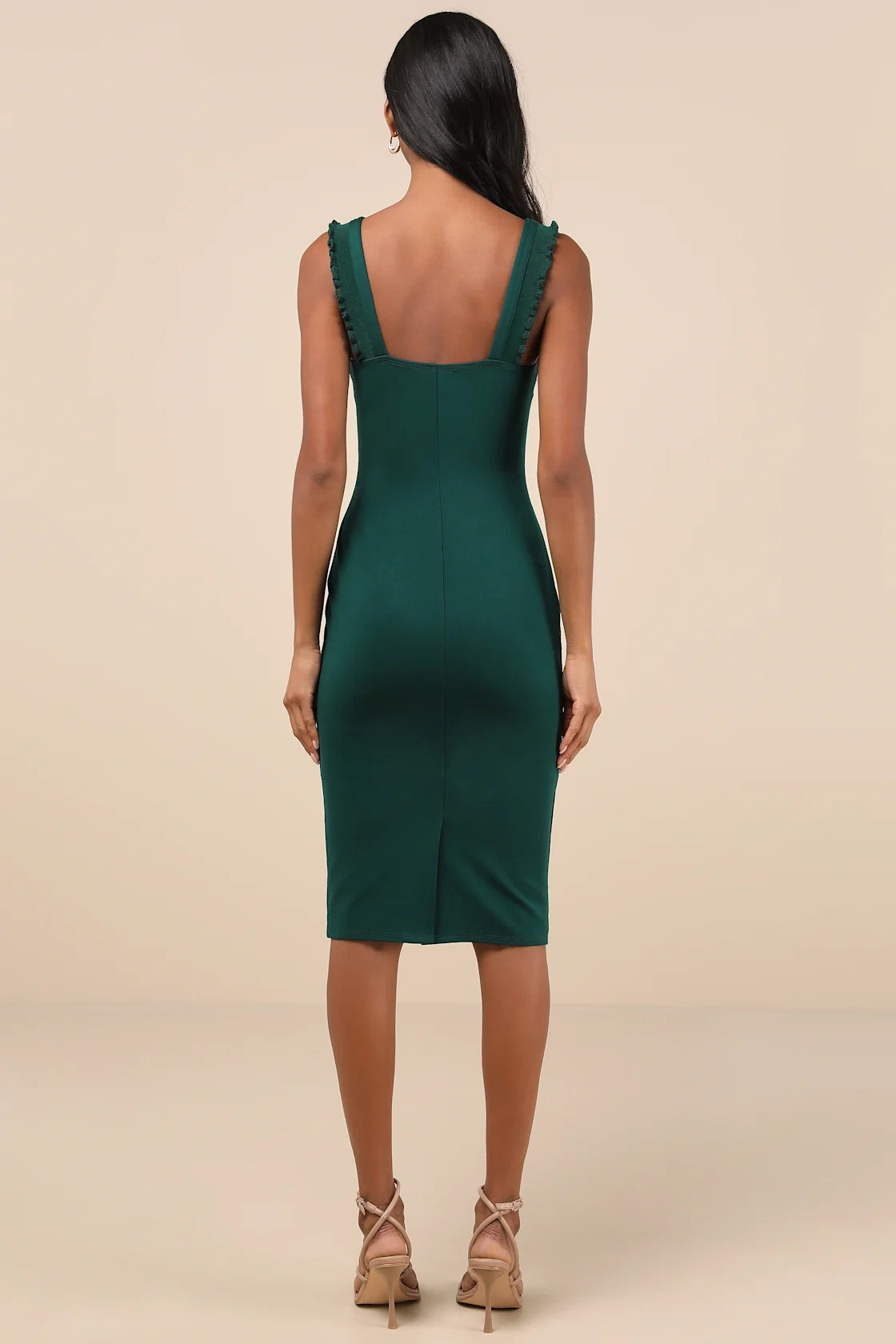 OKBBN's charming lotus leaf edge tight fitting medium length Homecoming Dresses