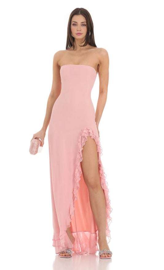 OKBBN's charming off shoulder mesh ruffled Homecoming Dresses