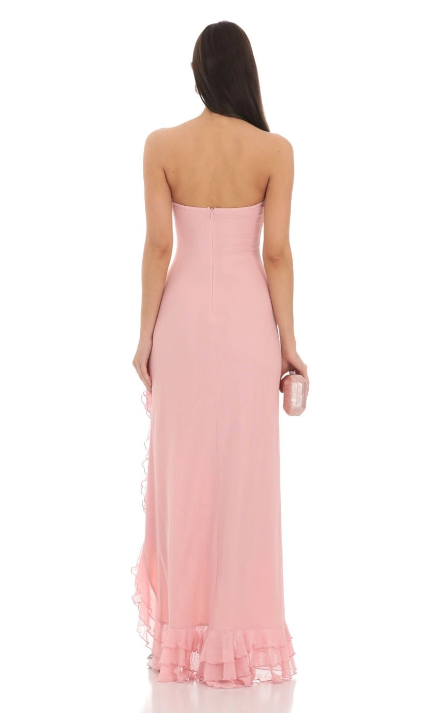 OKBBN's charming off shoulder mesh ruffled Homecoming Dresses
