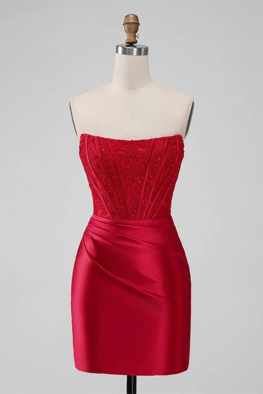 OKBBN's charming off shoulder neckline and tight fitting design amazed the audience with Homecoming Dresses