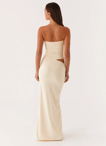 OKBBN's charming off shoulder pleated silhouette exudes an elegant temperament Prom Dresses