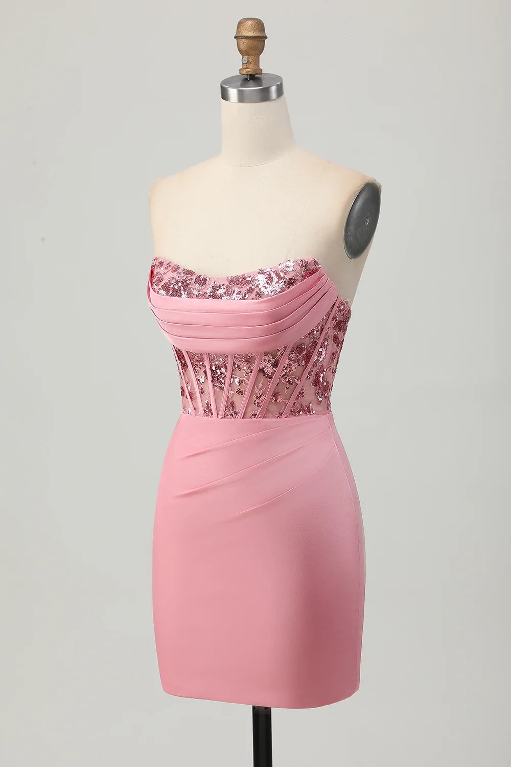 OKBBN's charming off shoulder sequined tight corset Homecoming Dresses