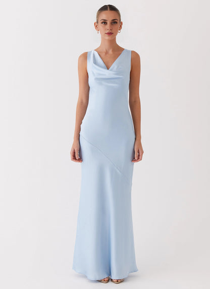 OKBBN's charming satin pendant neckline with pendant silhouette Prom Dresses