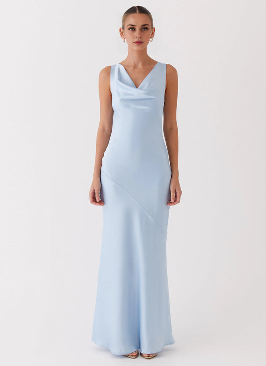 OKBBN's charming satin pendant neckline with pendant silhouette Prom Dresses