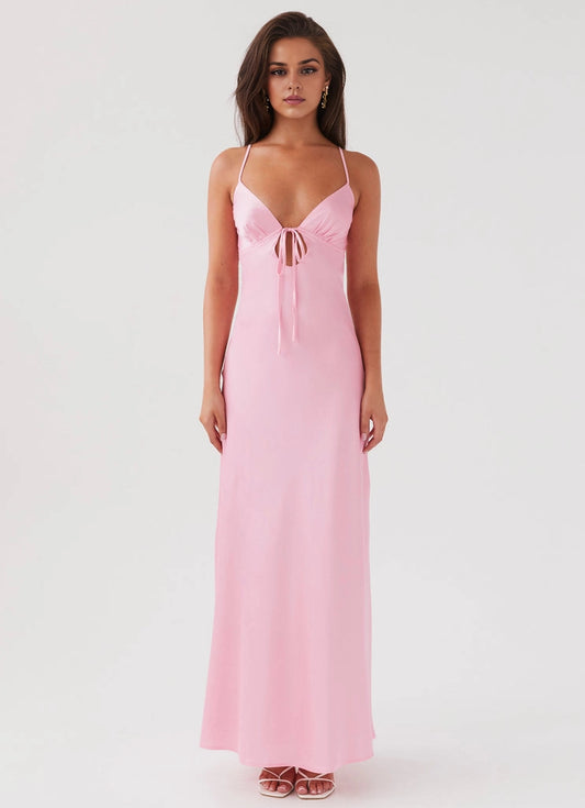 OKBBN's charming satin smooth and minimalist silhouette slim fit Prom Dresses
