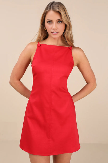 OKBBN's charming short sleeveless mini Homecoming Dresses