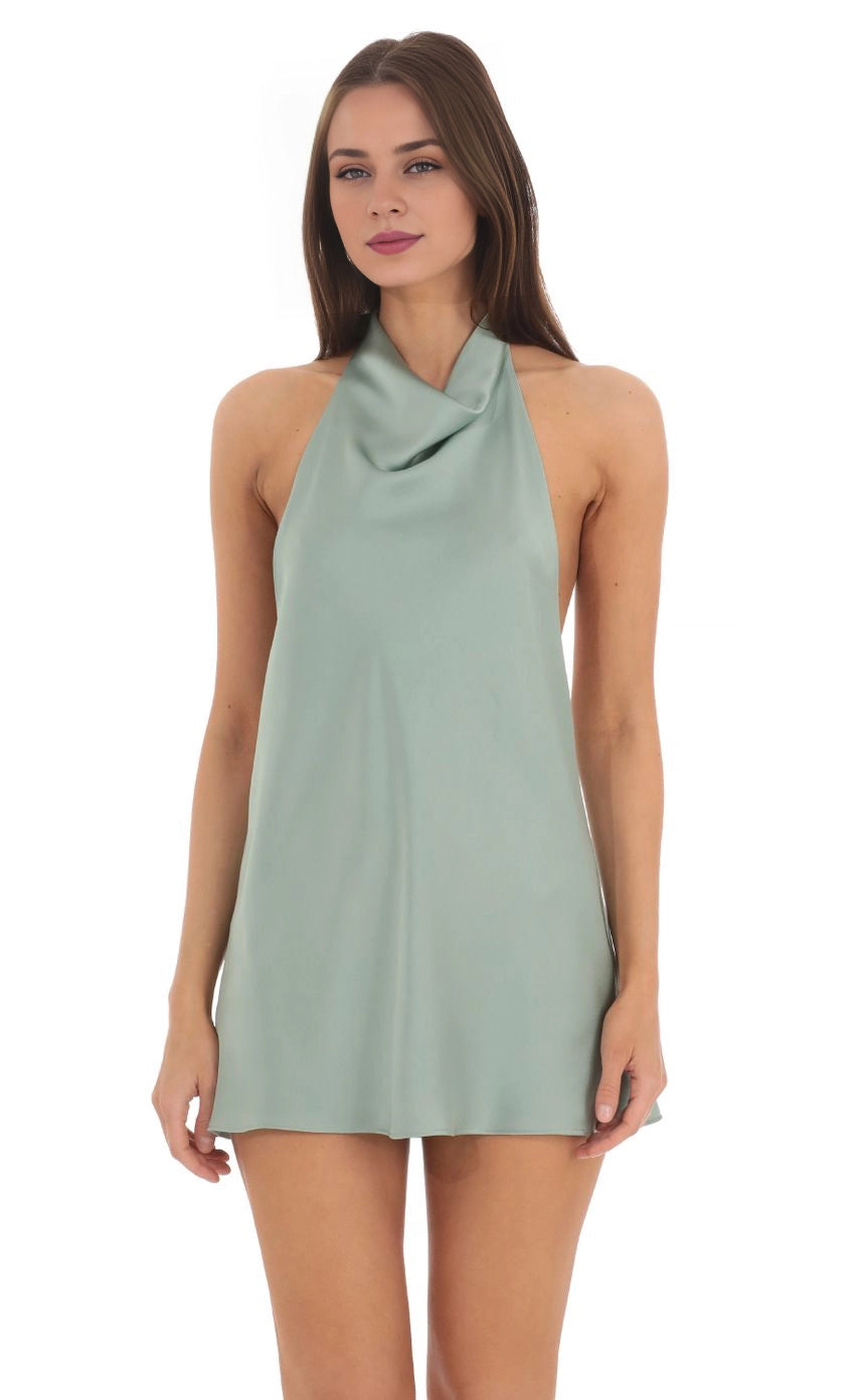OKBBN's charming sleeveless satin backless Homecoming Dresses