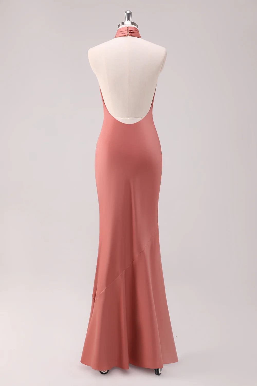 OKBBN's charming slim fit mermaid camisole with backless and satin floor Bridesmaid Dresses