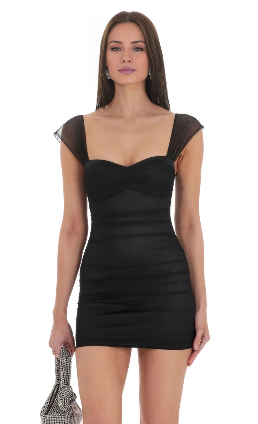 OKBBN's charming slim fit mesh pleated tight Homecoming Dresses