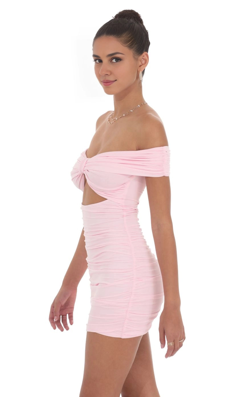 OKBBN's charming slim fit pleated off shoulder hollow tight Homecoming Dresses