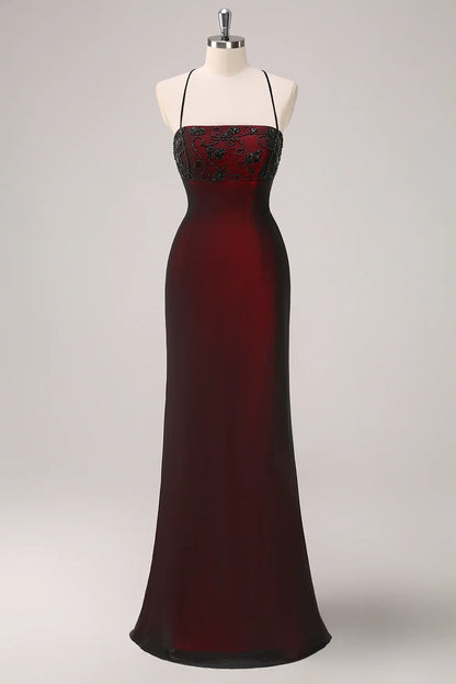 OKBBN's charming slim fit slim shoulder strap with back strap and long Bridesmaid Dresses