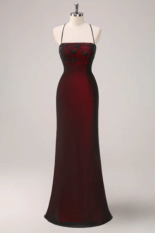 OKBBN's charming slim fit slim shoulder strap with back strap and long Bridesmaid Dresses