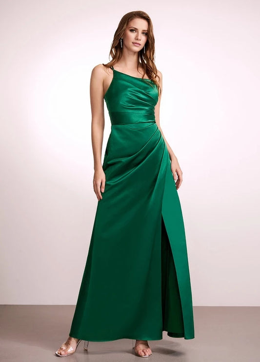 OKBBN's charming slim shoulder strap pleated sleevelessProm Dresses