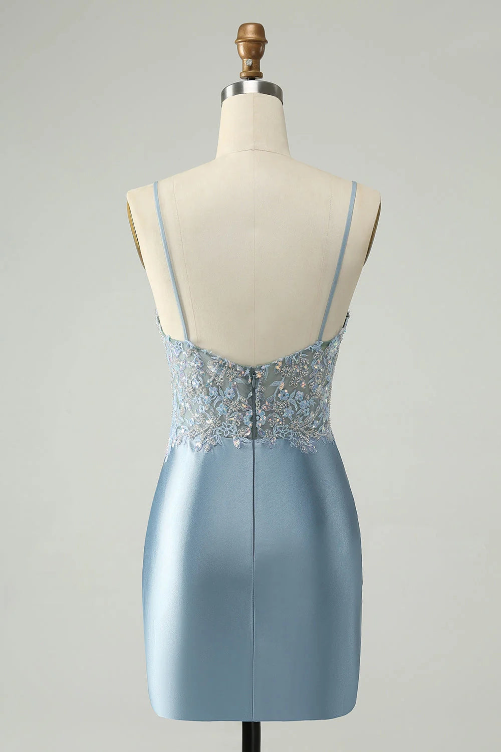 OKBBN's charming sparkling tight bead floral satin Homecoming Dresses
