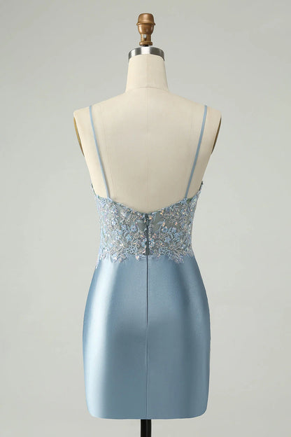 OKBBN's charming sparkling tight bead floral satin Homecoming Dresses