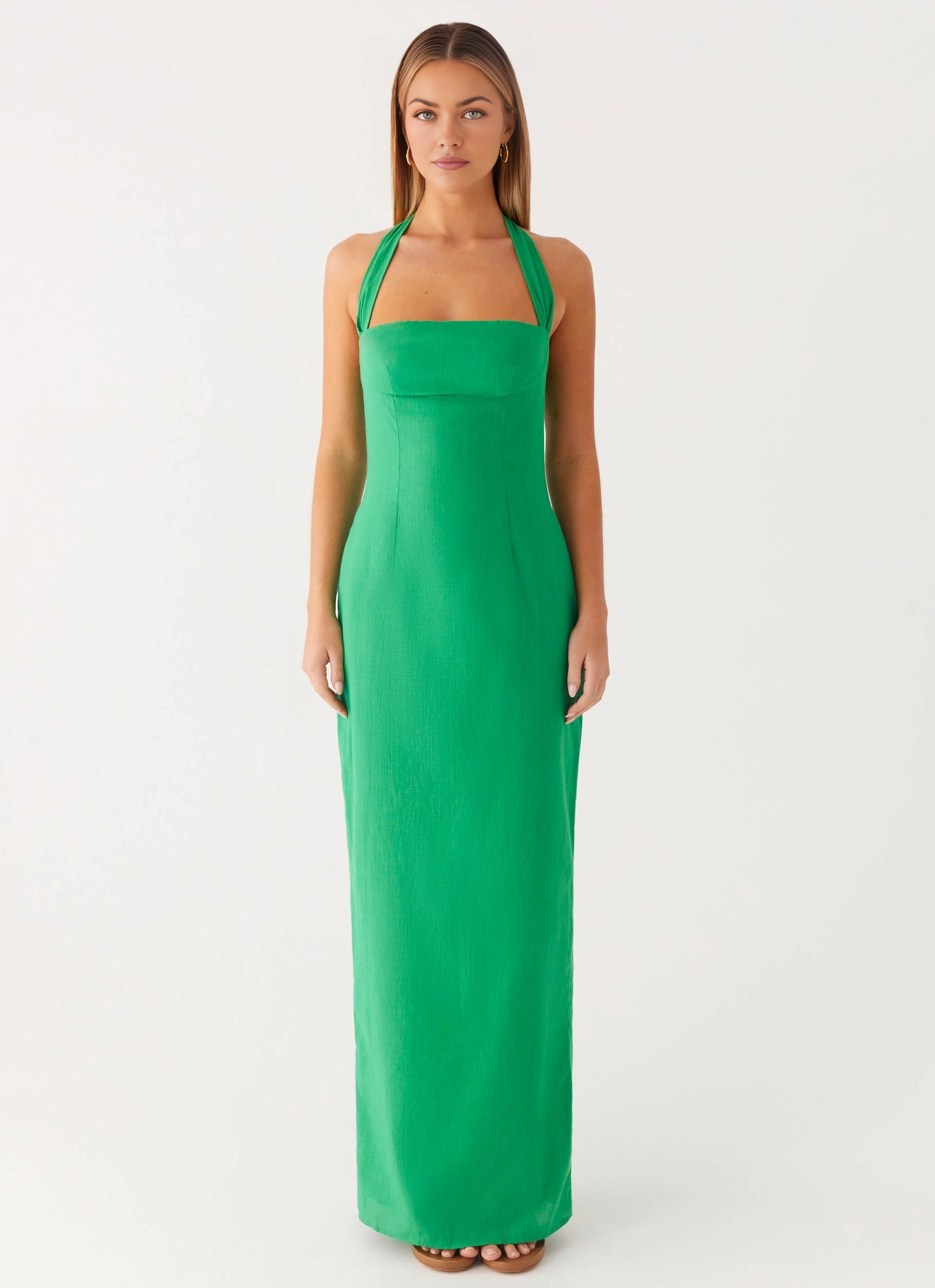 OKBBN's charming straight neck thick hanging neck shoulder strap with a smooth and slim fit cut Prom Dresses