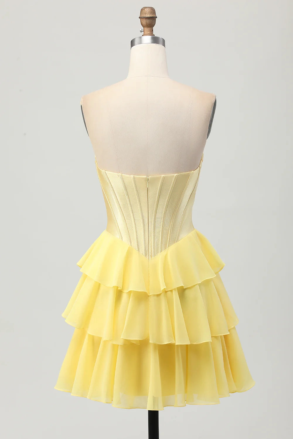 OKBBN's charming sweetheart tight corset layered short Homecoming Dresses