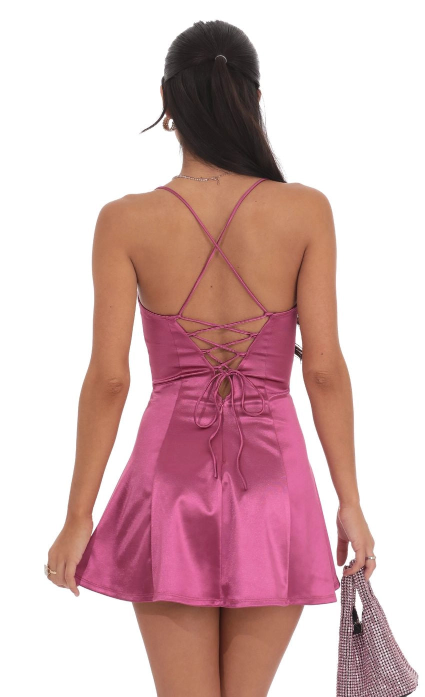OKBBN's charming thin shoulder strap short satin slim fit Homecoming Dresses
