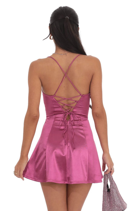 OKBBN's charming thin shoulder strap short satin slim fit Homecoming Dresses