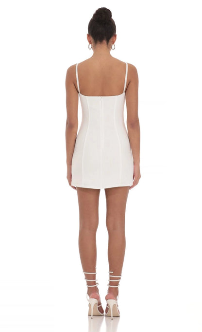 OKBBN's charming thin shoulder strap sleeveless bow tight Homecoming Dresses