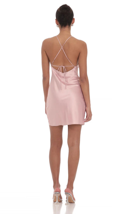 OKBBN's charming thin shoulder strap with simple satin hanging neck Homecoming Dresses