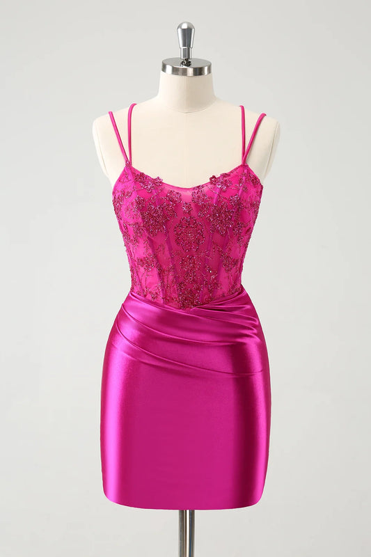 OKBBN's charming tight corset short bead jewelry Homecoming Dresses