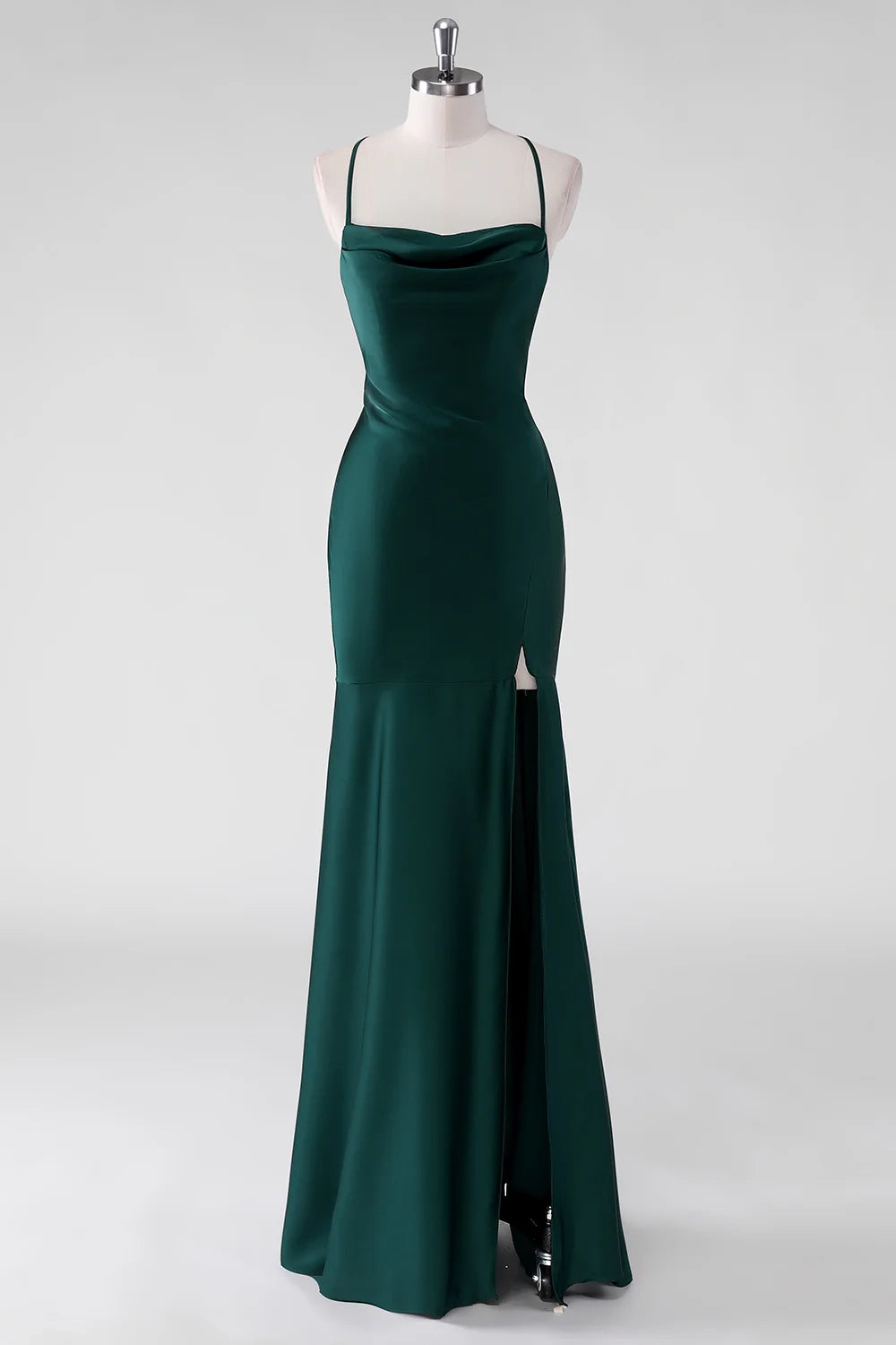 OKBBN's charming tight fitting thin shoulder strap satin floor strap Bridesmaid Dresses