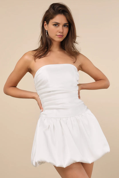 OKBBN's dignified and charming low waist bubble hem mini Homecoming Dresses