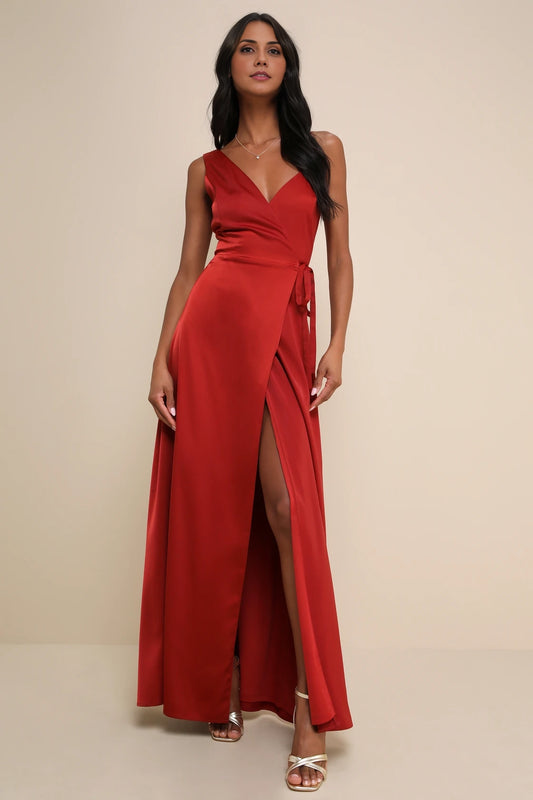 OKBBN's elegant and exquisite satin wrapped Homecoming Dresses
