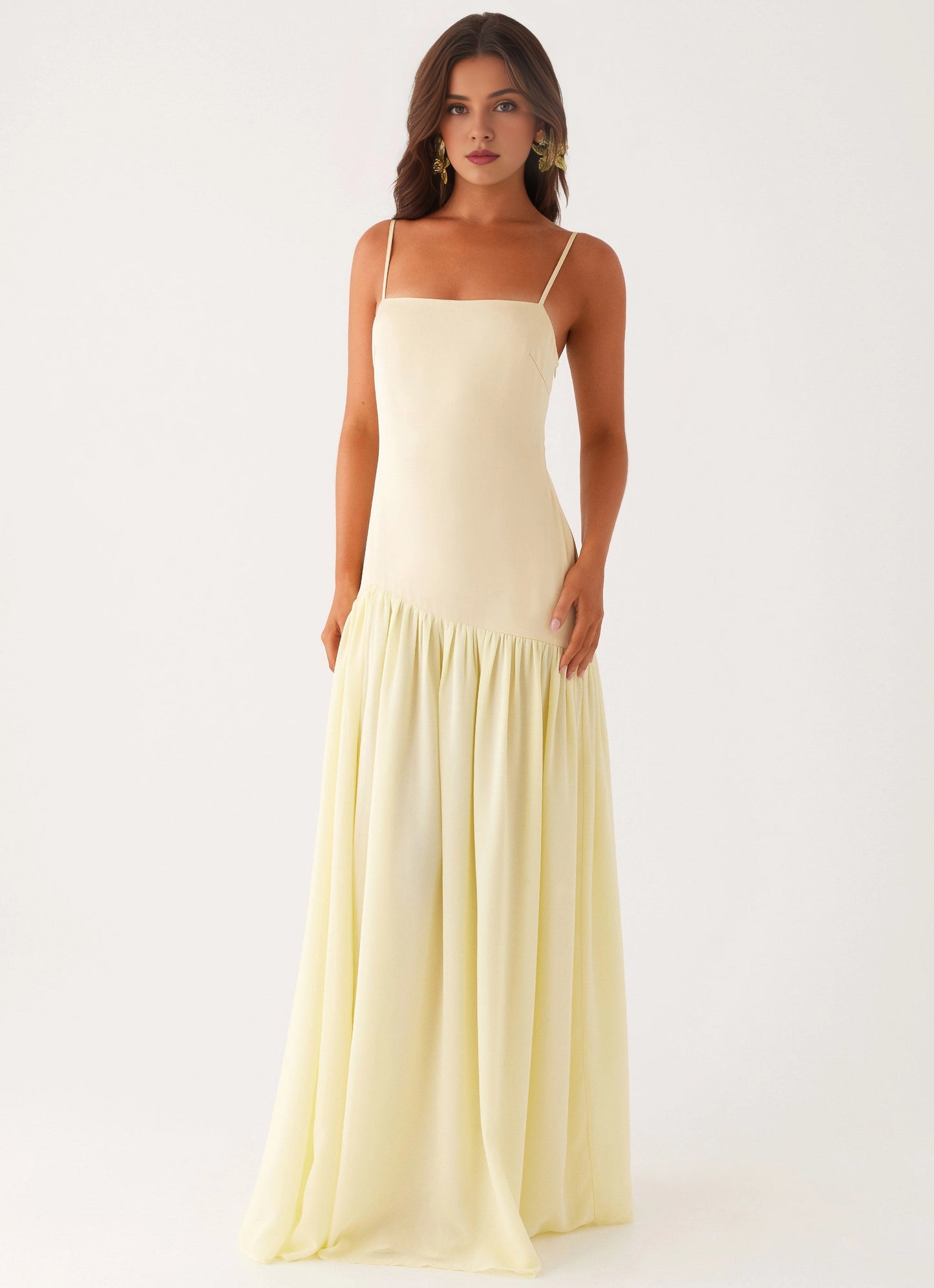 OKBBN's elegant and natural square neckline, fully lined with charm and eternal beauty, Prom Dresses