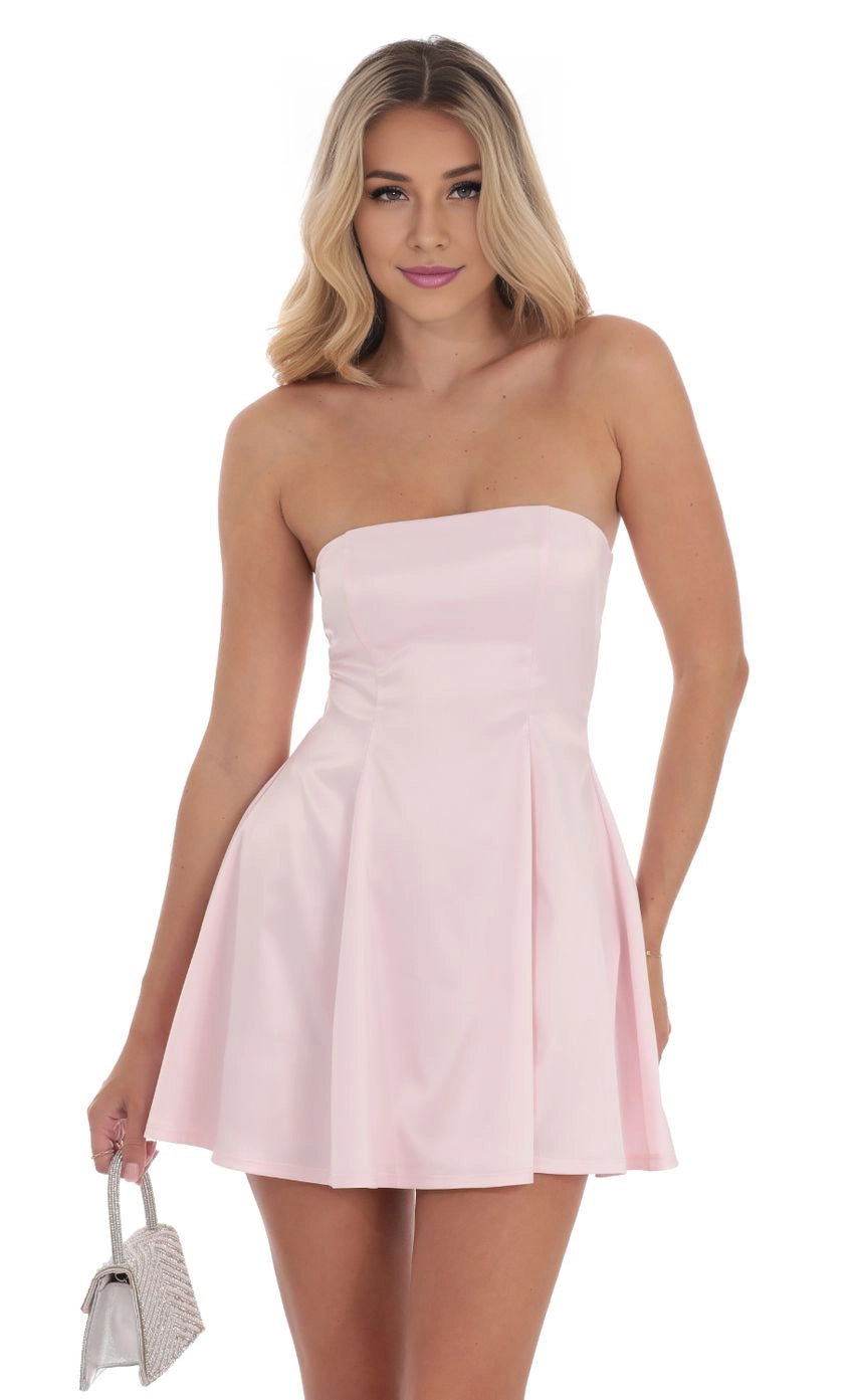 OKBBN's elegant minimalist off shoulder satin slim flared skirt Homecoming Dresses