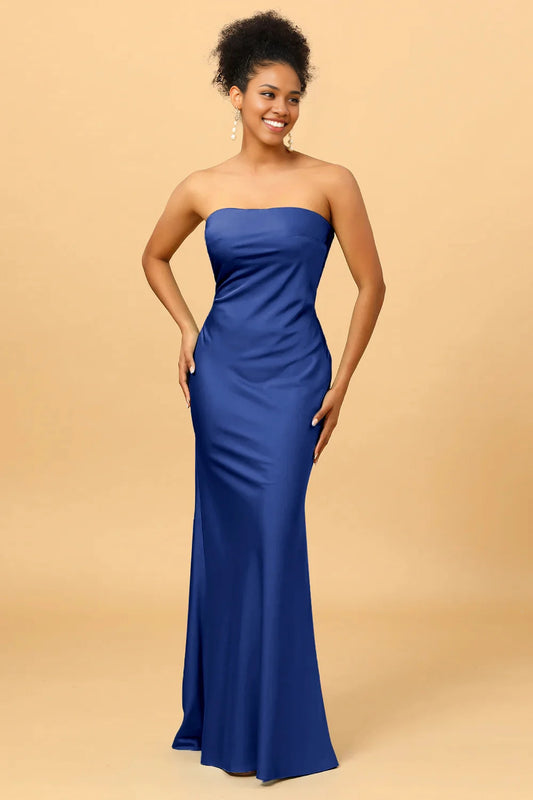 OKBBN's enchanting backless mermaid, shoulder baring, and satin Bridesmaid Dresses
