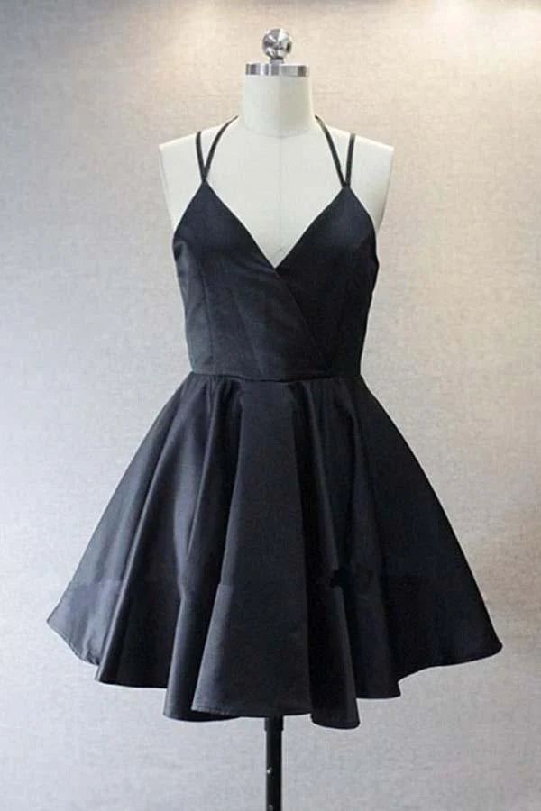 OKBBN's exquisite V-neck satin short style, simple and fashionable Homecoming Dresses