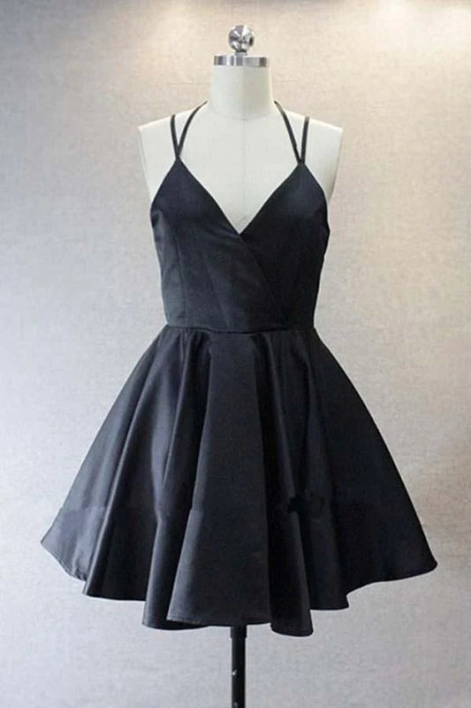 OKBBN's exquisite V-neck satin short style, simple and fashionable Homecoming Dresses