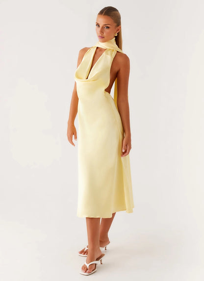 OKBBN's exquisite and bold backless slim fit, mid length, vibrant and eye-catching Prom Dresses