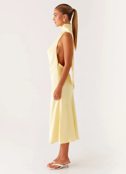 OKBBN's exquisite and bold backless slim fit, mid length, vibrant and eye-catching Prom Dresses